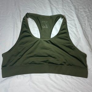 Olive green sports bra. XL.